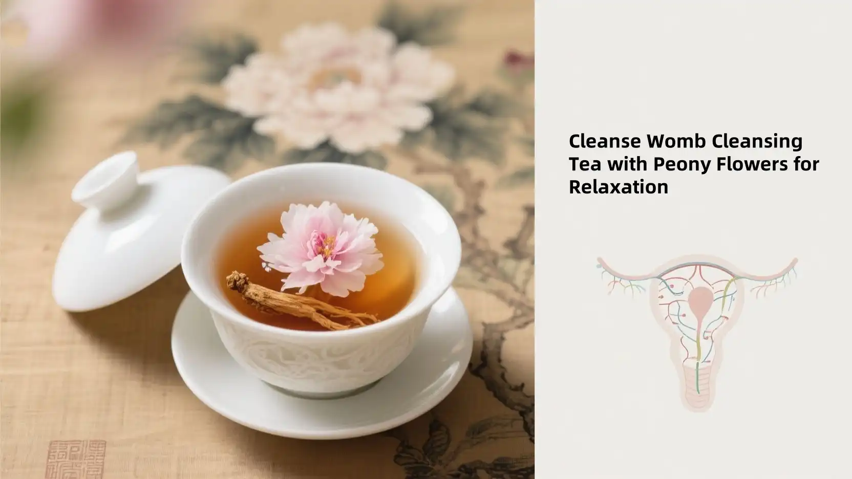 Cleanse Womb Cleansing Tea with Peony Flowers for Relaxation